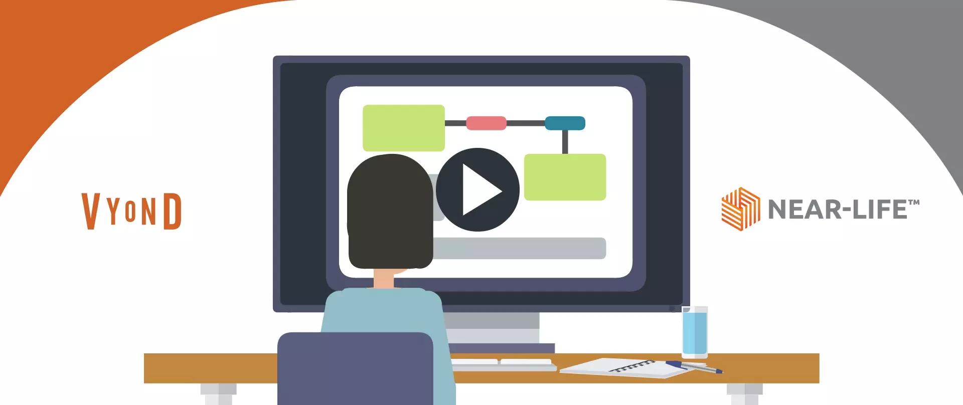 Banner image for resource post How To Use Video in Near-Life for Gamified Employee Training. The image showcases a person watching a video on their computer screen.