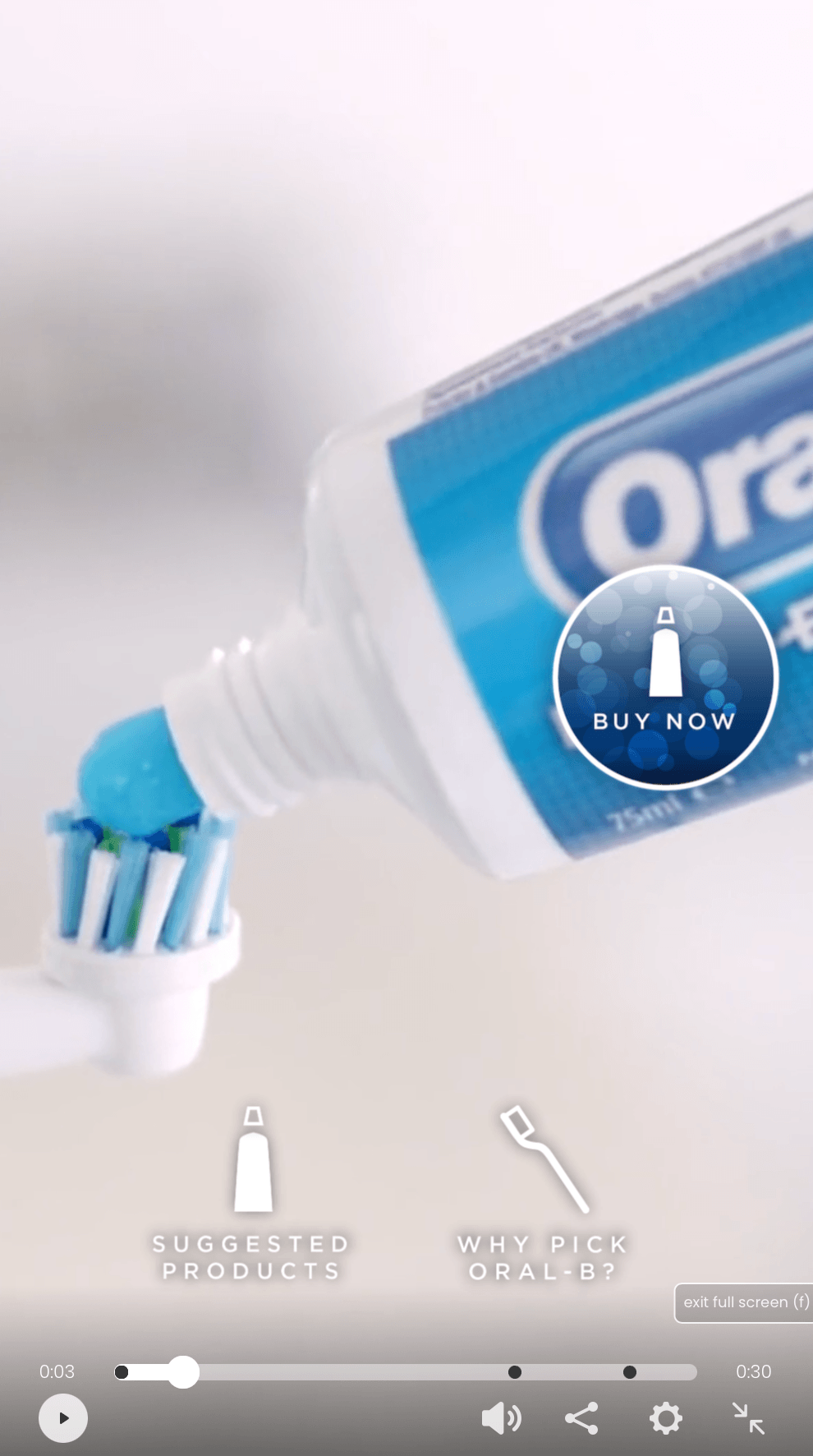 Oral B interactive video