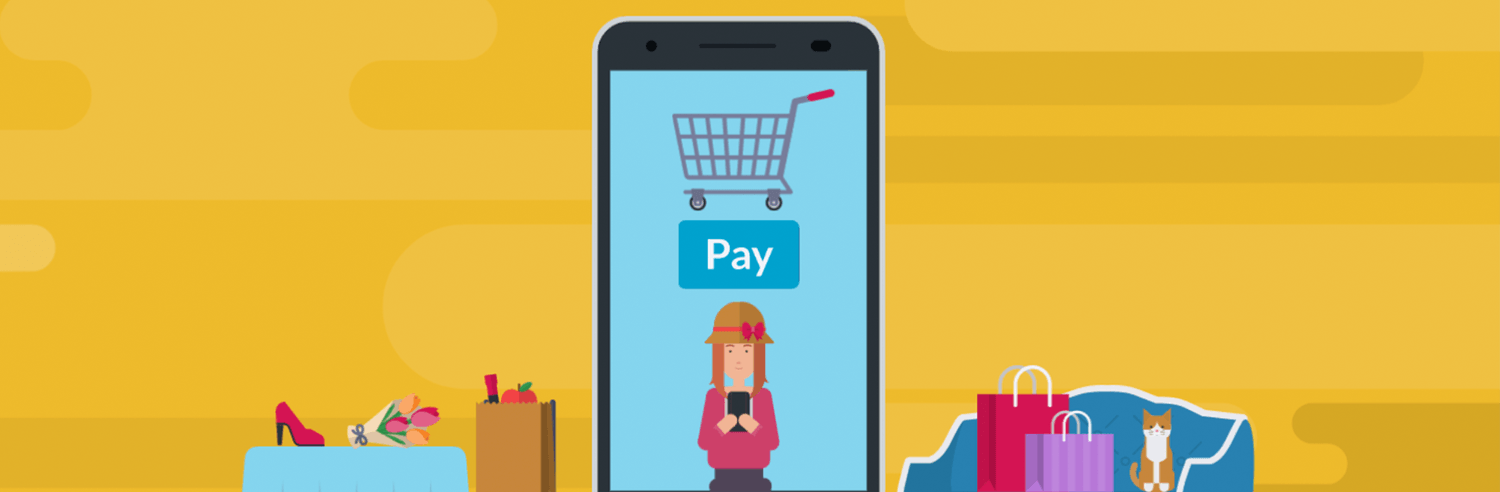 Banner image for resource post "How to optimize your sales funnel with video". The image showcases a mobile phone and a shopping cart on its screen