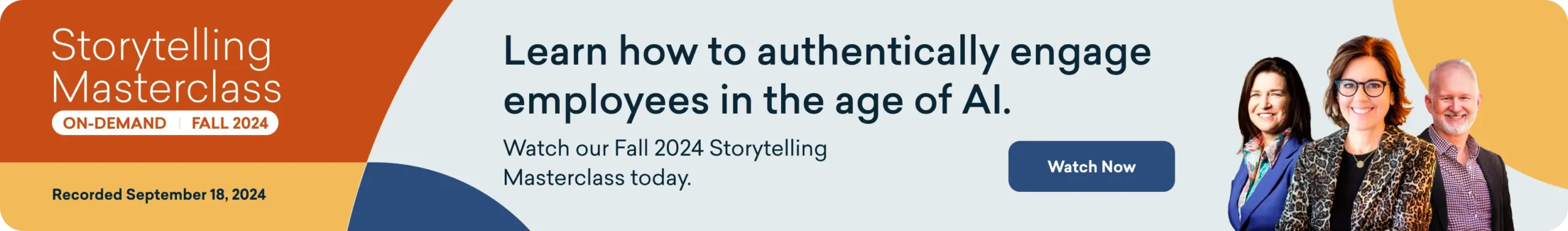 Storytelling Masterclass - Learn how to authentically engage employees in the age of AI promo image